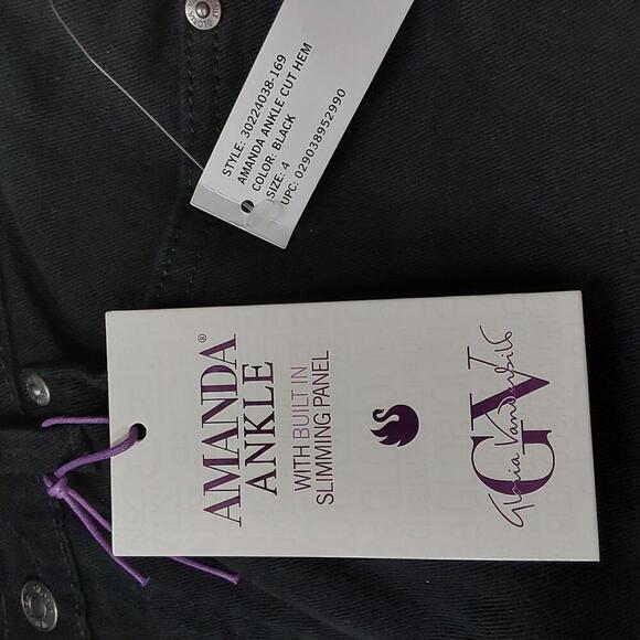 Womens Amanda Ankle Cut Hem 5 Pocket Jeans | Gloria Vanderbilt | 4 Long - Picture 11 of 13